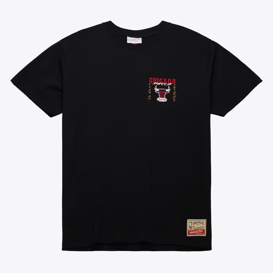 Men's Mitchell & Ness Chicago Bulls Asian Heritage Short Sleeve T-Shirt - Black