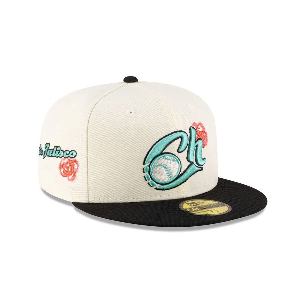 59Fifty LMB x NEWERAMX Charros de Jalisco 2T Roses Chrome/Black - Mint UV