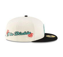 Load image into Gallery viewer, 59Fifty LMB x NEWERAMX Diablos del Mexico 2T Roses Chrome/Black - Mint UV
