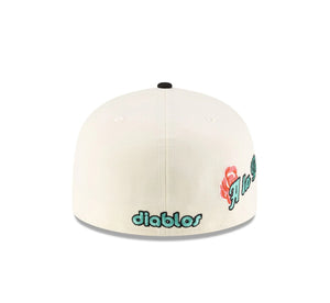 59Fifty LMB x NEWERAMX Diablos del Mexico 2T Roses Chrome/Black - Mint UV