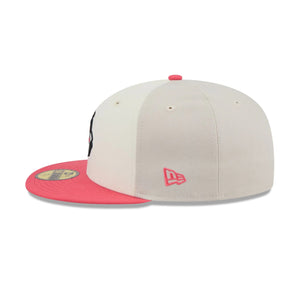59Fifty LMB x NEWERAMX Diablos del Mexico 3T "Coral" Stone/Chrome/Coral - Black UV