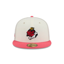 Load image into Gallery viewer, 59Fifty LMB x NEWERAMX Diablos del Mexico 3T &quot;Coral&quot; Stone/Chrome/Coral - Black UV
