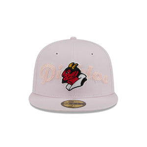 59Fifty LMB x NEWERAMX Diablos del Mexico Wordmark Pink - Coral UV