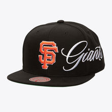 Load image into Gallery viewer, Just Don x MLB San Francisco Giants Lux Script Snapback Hat - Black/Satin Green UV
