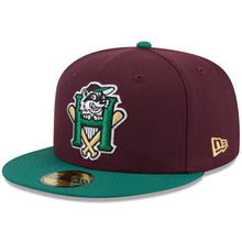 Load image into Gallery viewer, 59Fifty On Field MiLB Theme Night Hudson Valley Renegades Dark Red/Green - Grey UV
