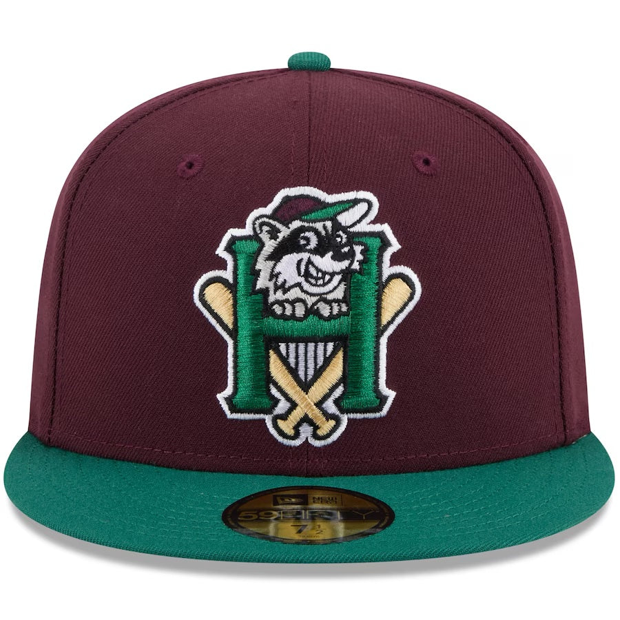 59Fifty On Field MiLB Theme Night Hudson Valley Renegades Dark Red/Green - Grey UV