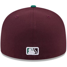 Load image into Gallery viewer, 59Fifty On Field MiLB Theme Night Hudson Valley Renegades Dark Red/Green - Grey UV
