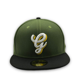 59Fifty Generales de Durango Liga Mexicana de Beisbol 2-Tone Rifle Green/Black - Grey UV