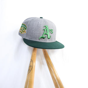 59Fifty Oakland A's "ROTY" Jackie Robinson Award 2-Tone Heather Grey/Green - Grey UV