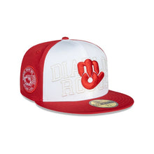 Load image into Gallery viewer, 59Fifty Diablos Rojos del Mexico Liga Mexicana de Beisbol White Front Panel - Black UV
