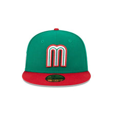Load image into Gallery viewer, 59Fifty Mexico World Baseball Classic Onfield 2T Green/Red- Grey UV
