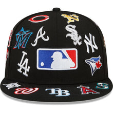 Load image into Gallery viewer, 59Fifty MLB All Over - All Teams Embroidered Black - Grey UV
