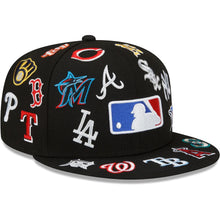 Load image into Gallery viewer, 59Fifty MLB All Over - All Teams Embroidered Black - Grey UV
