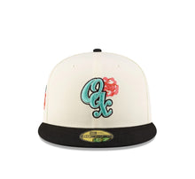 Load image into Gallery viewer, 59Fifty LMB x NEWERAMX Guerreros de Oaxaca 2T Roses Chrome/Black - Mint UV
