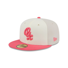Load image into Gallery viewer, 59Fifty LMB x NEWERAMX Guerreros de Oaxaca 3T &quot;Coral&quot; Stone/Chrome/Coral - Black UV

