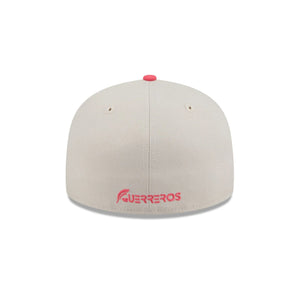 59Fifty LMB x NEWERAMX Guerreros de Oaxaca 3T "Coral" Stone/Chrome/Coral - Black UV