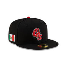 Load image into Gallery viewer, 59Fifty LMB Guerreros de Oaxaca Game Cap Away Mex Flag SP Black - Black UV
