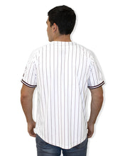 Load image into Gallery viewer, 2024 LAMP Pinstripe White/Maroon Tomateros de Culiacan &quot;Culiacan&quot; Script Jersey
