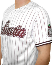 Load image into Gallery viewer, 2024 LAMP Pinstripe White/Maroon Tomateros de Culiacan &quot;Culiacan&quot; Script Jersey
