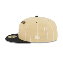 Load image into Gallery viewer, 59Fifty Day Chicago White Sox x New Era 2-Tone Tan Pinstripe/Black - Green UV
