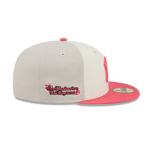 Load image into Gallery viewer, 59Fifty LMB x NEWERAMX Sultanes de Monterrey 3T &quot;Coral&quot; Stone/Chrome/Coral - Black UV
