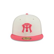 Load image into Gallery viewer, 59Fifty LMB x NEWERAMX Sultanes de Monterrey 3T &quot;Coral&quot; Stone/Chrome/Coral - Black UV
