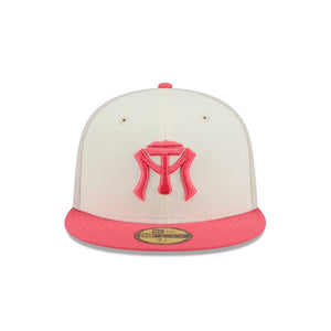 59Fifty LMB x NEWERAMX Sultanes de Monterrey 3T "Coral" Stone/Chrome/Coral - Black UV