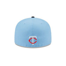 Load image into Gallery viewer, 59Fifty Minnesota Twins Powder Blues 2-Tone Light Blue/Navy- Green UV
