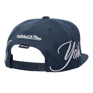 Just Don x MLB New York Yankees Lux Script Snapback Hat - Nay/Satin Green UV