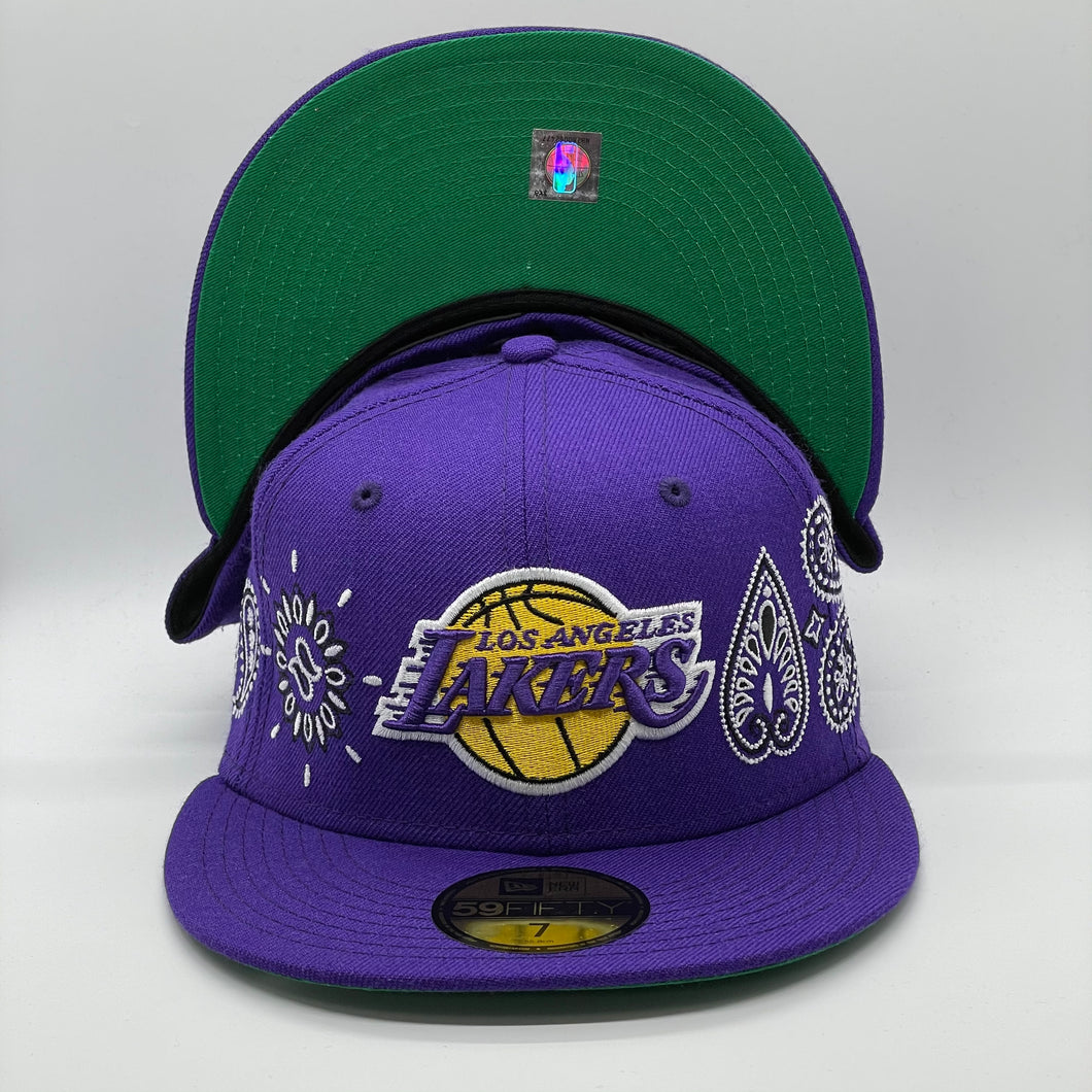 59Fifty New Era QT LA Lakers Paisley Print - Green UV