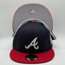 Load image into Gallery viewer, 59Fifty Atlanta Braves 1999 WS 2-Tone Grey UV - 100% Wool
