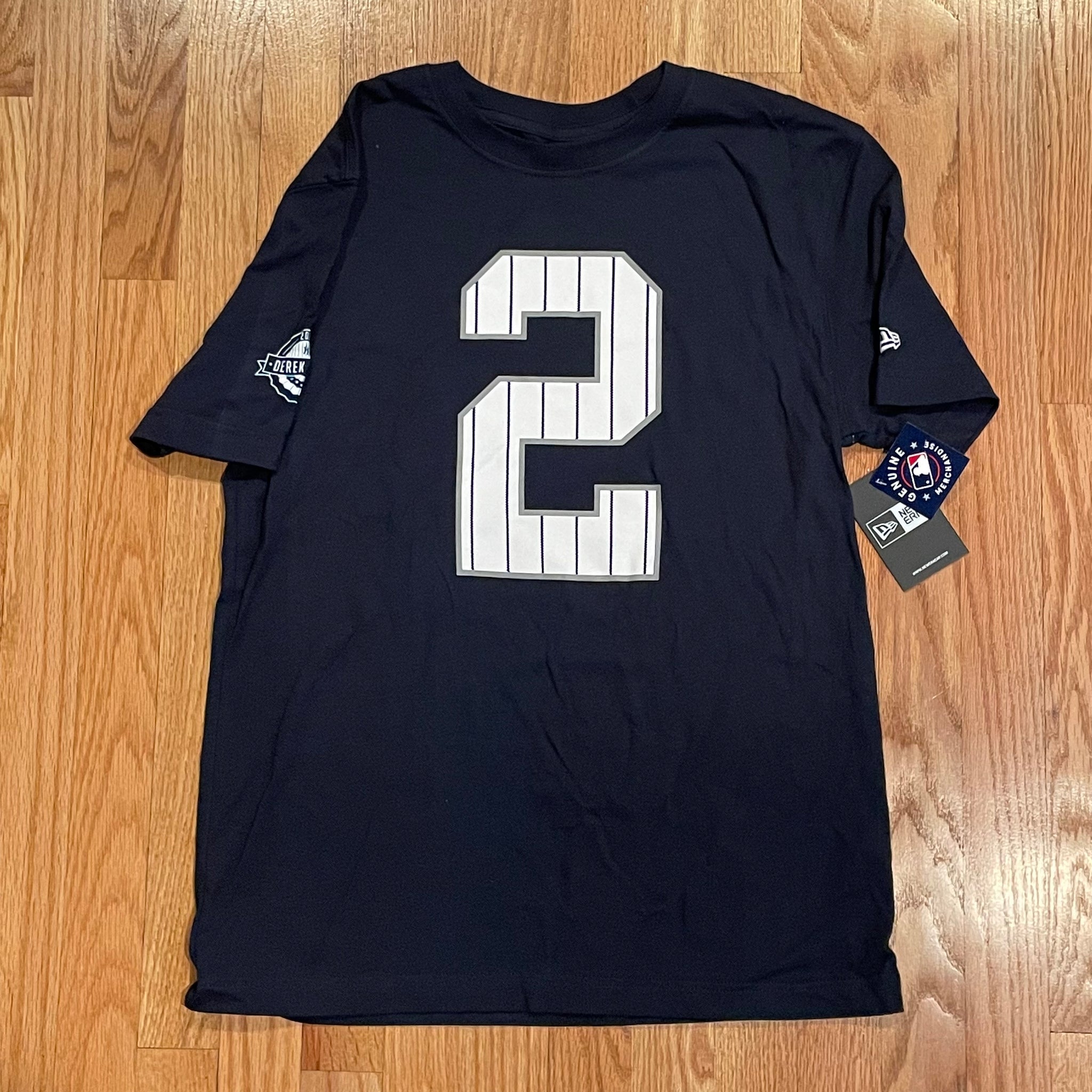 New Era New York Yankees Jeter HOF 2 Pinned T-Shirt - Navy