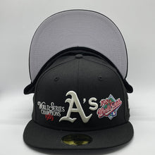 Load image into Gallery viewer, 59Fifty Oakland Athletics 1989 World Series Champions - Grey UV
