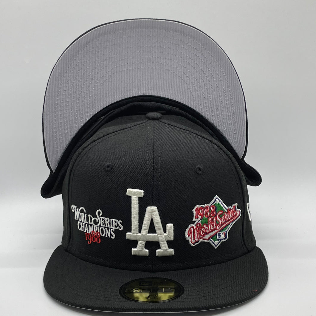 Los Angeles Dodgers New Era 1988 World Series Champions 59FIFTY Fitted Hat  - Black