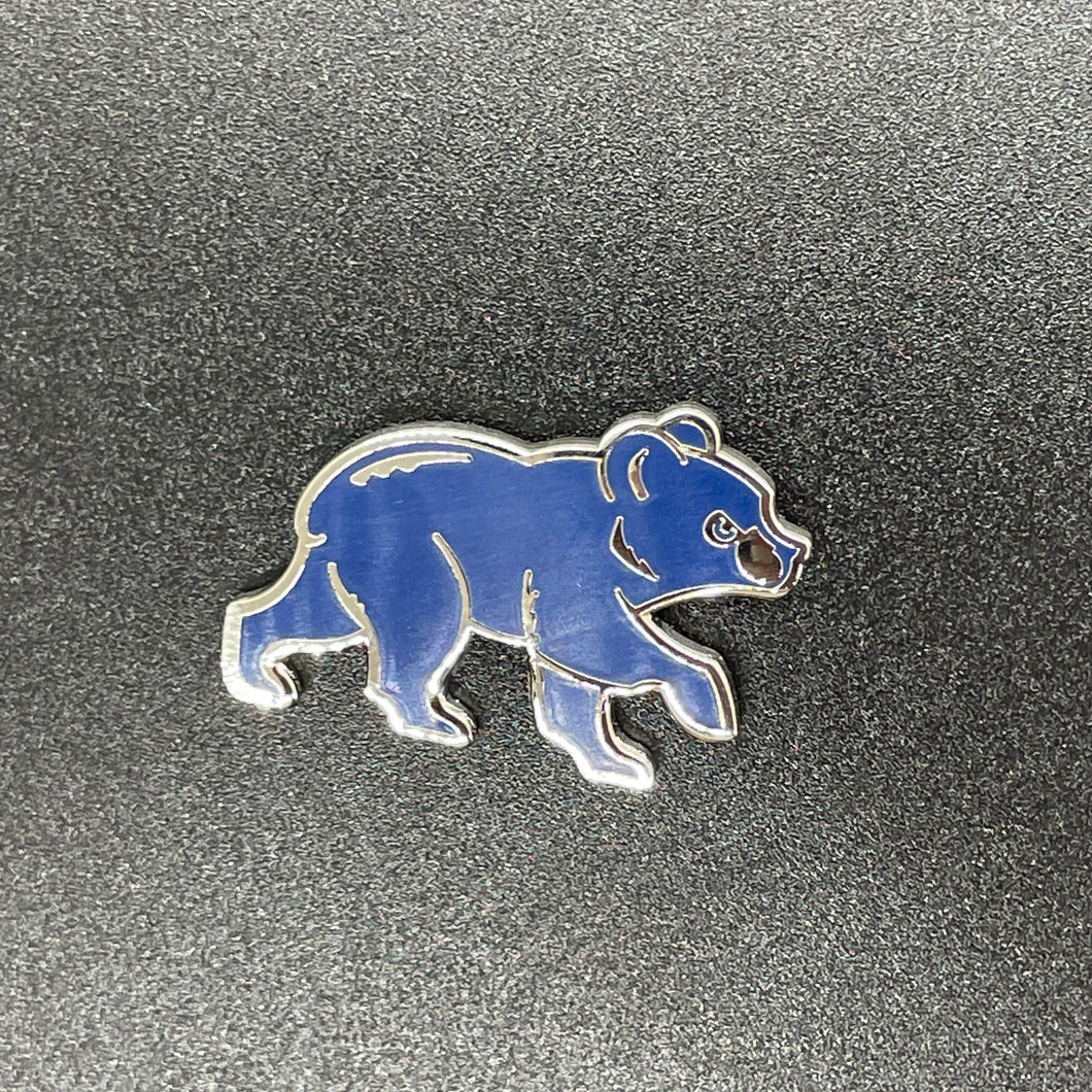 Chicago Cubs Walking Bear Logo Hard Enamel Pin - 1.25in