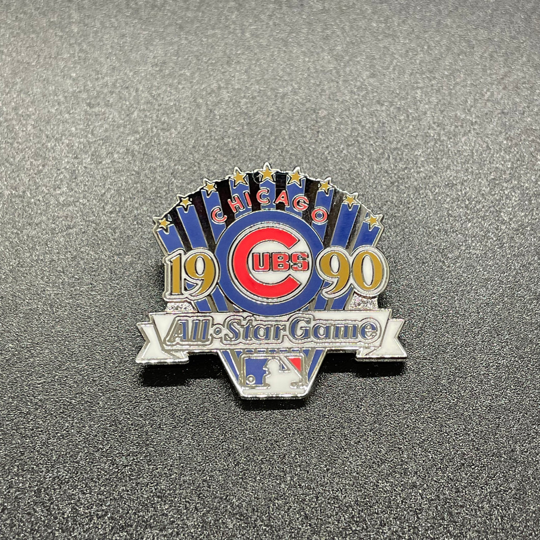 1990 All Star Game Patch Cubs Hard Enamel Pin - 1.25in