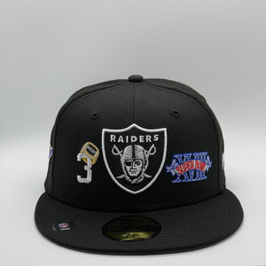 59Fifty Las Vegas Raiders "Count the Rings" 3x Super Bowl Champions Black - Grey UV