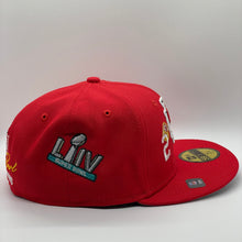 Load image into Gallery viewer, 59Fifty Kansas City Chiefs &quot;Count the Rings&quot; 2x Super Bowl Champions Red - Grey UV

