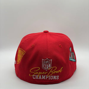 59Fifty Kansas City Chiefs "Count the Rings" 2x Super Bowl Champions Red - Grey UV