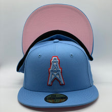Load image into Gallery viewer, 59Fifty Houston Oilers Established 1960 Sky Blue - Pink UV
