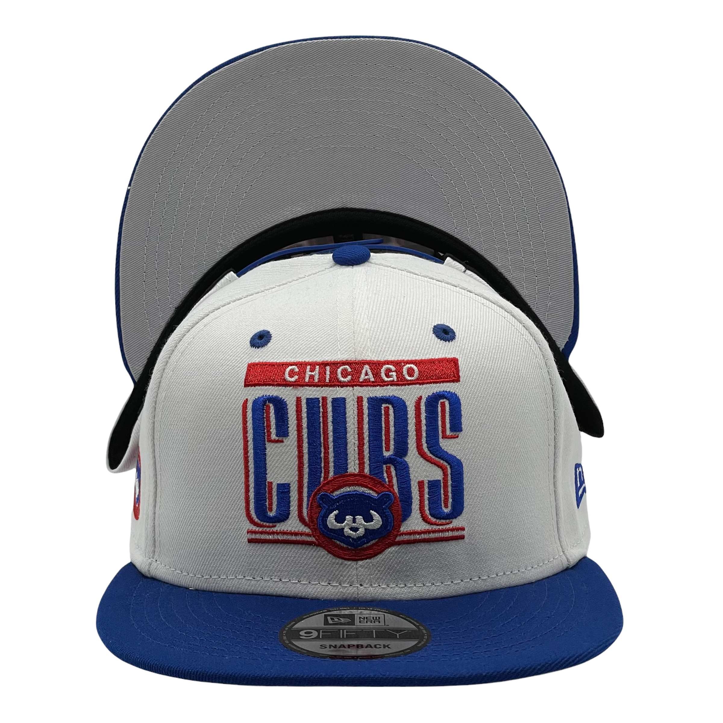 9Fifty Chicago Cubs Retro Title 2-Tone Snapback White/Royal - Grey UV –  Burdeens Chicago