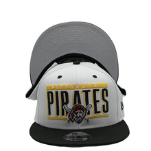Load image into Gallery viewer, 9Fifty Pittsburgh Pirates Retro Title 2-Tone Snapback  White/Black - Grey UV
