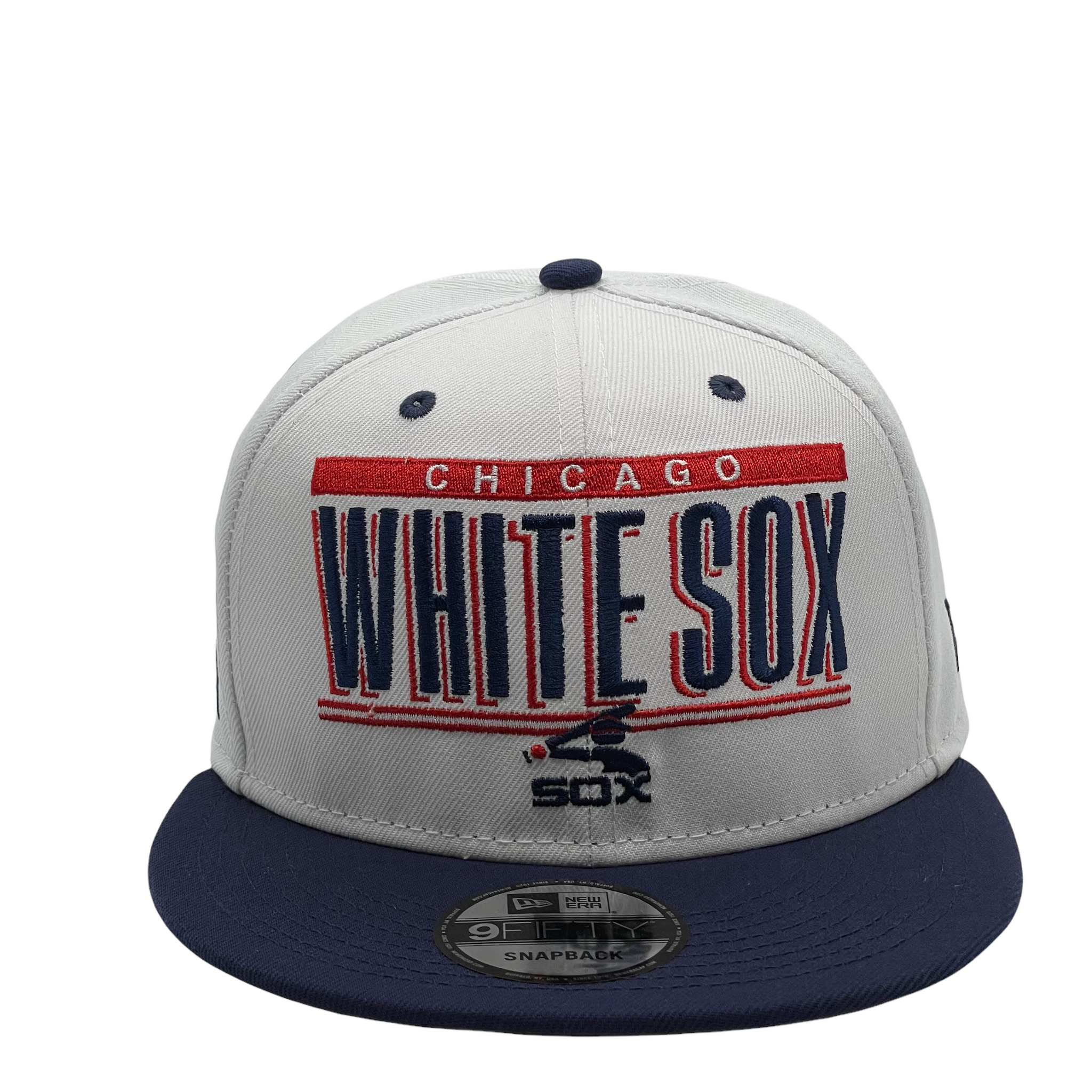 9Fifty Chicago White Sox Retro Title 2-Tone Snapback White/Navy - Grey –  Burdeens Chicago