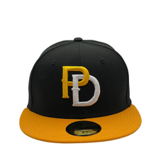 Load image into Gallery viewer, 59Fifty On Field MiLB Peoria Chiefs (Distillers) Theme Night 2-Tone Black/Yellow - Black UV
