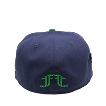 Load image into Gallery viewer, 59Fifty Fitted Fanatic x Burdeens L-Train Green Line w/Pin Navy - Green UV
