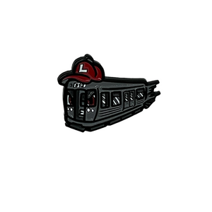 L-Train x Fitted Fanatic Red Line Hard Enamel Pin - 1.25in