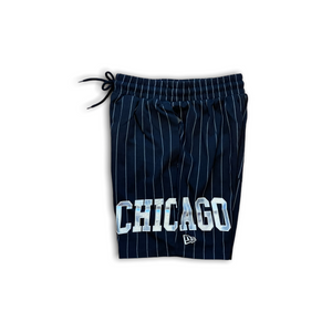 Chicago White Sox New Era Pinstripe Shorts - Black