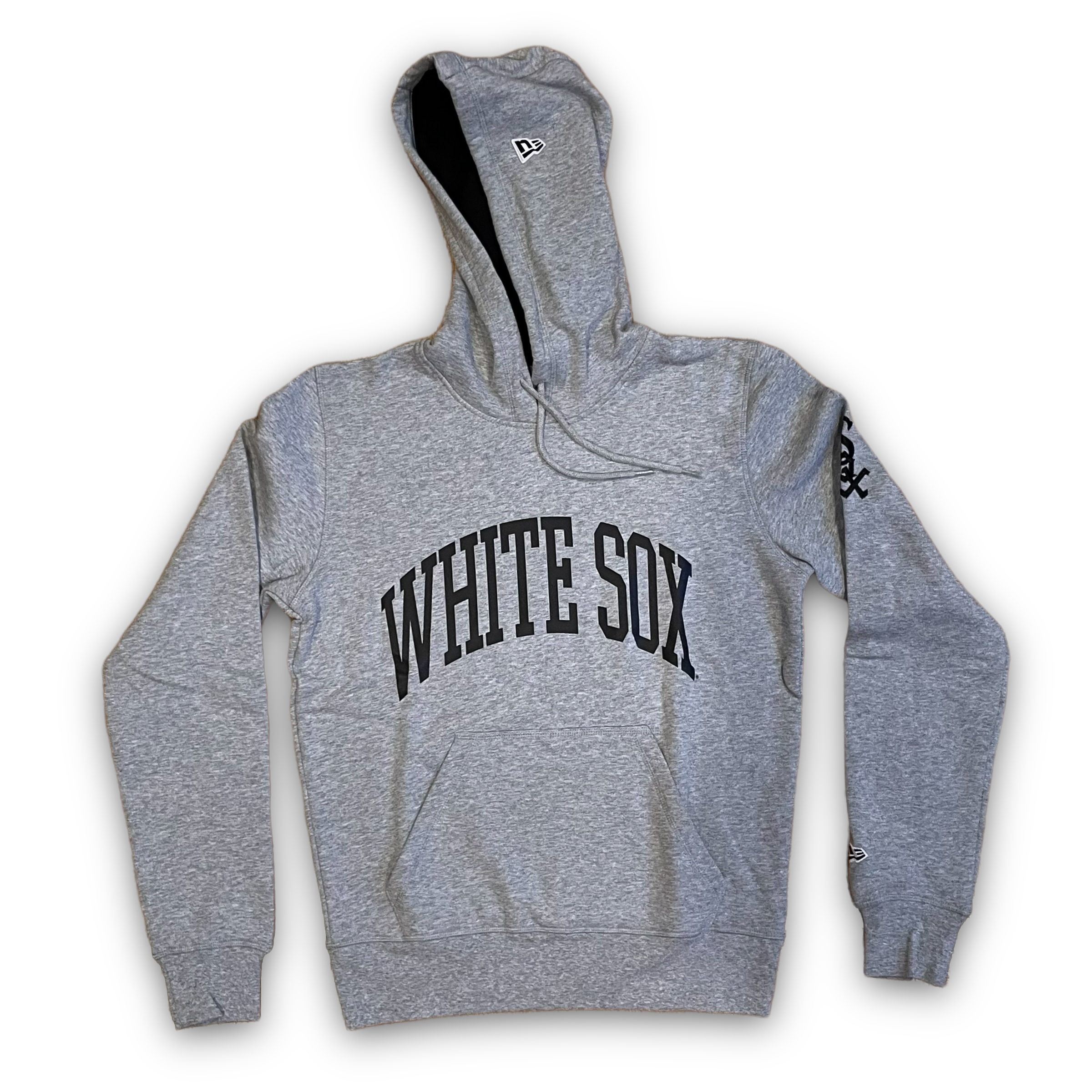 Chicago White Sox New Era Heather Grey Hoodie - Grey/Black XX-Large