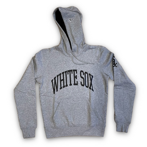 Chicago White Sox New Era Heather Grey Hoodie - Grey/Black