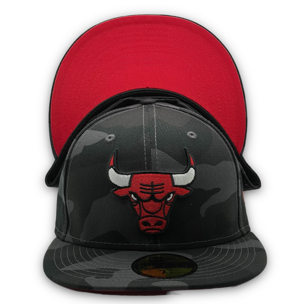 59Fifty Chicago Bulls Black Camo Collection Black - Red UV
